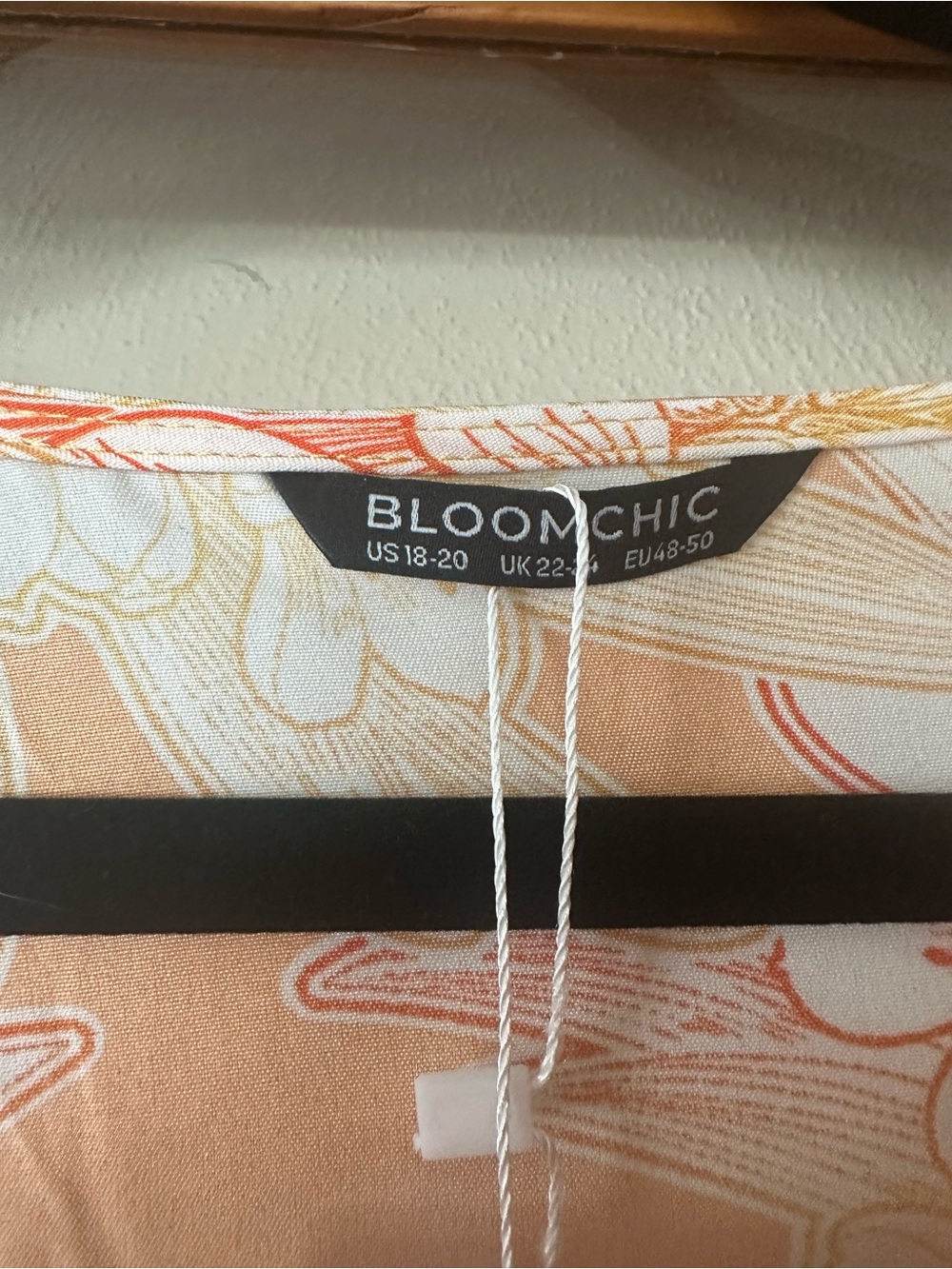BloomChic Peach Floral Wrap Midi Dress - Picture 3 of 4